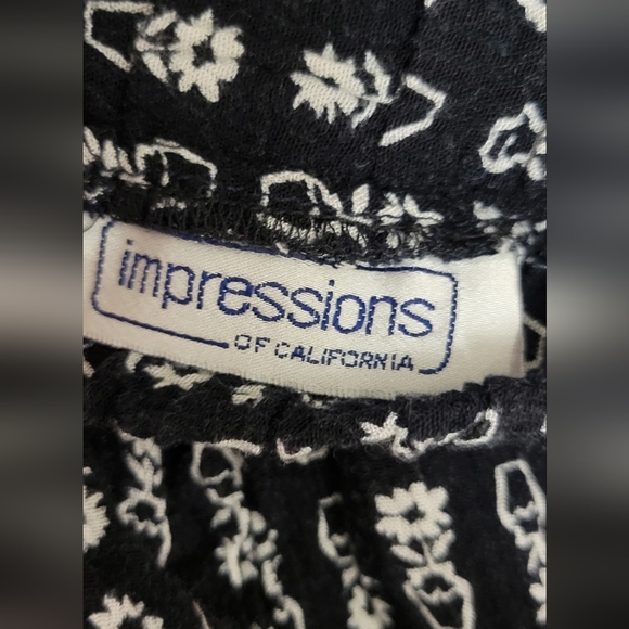 Vintage flower-pot designed wild pants from Impression of California. - Picture 4 of 7